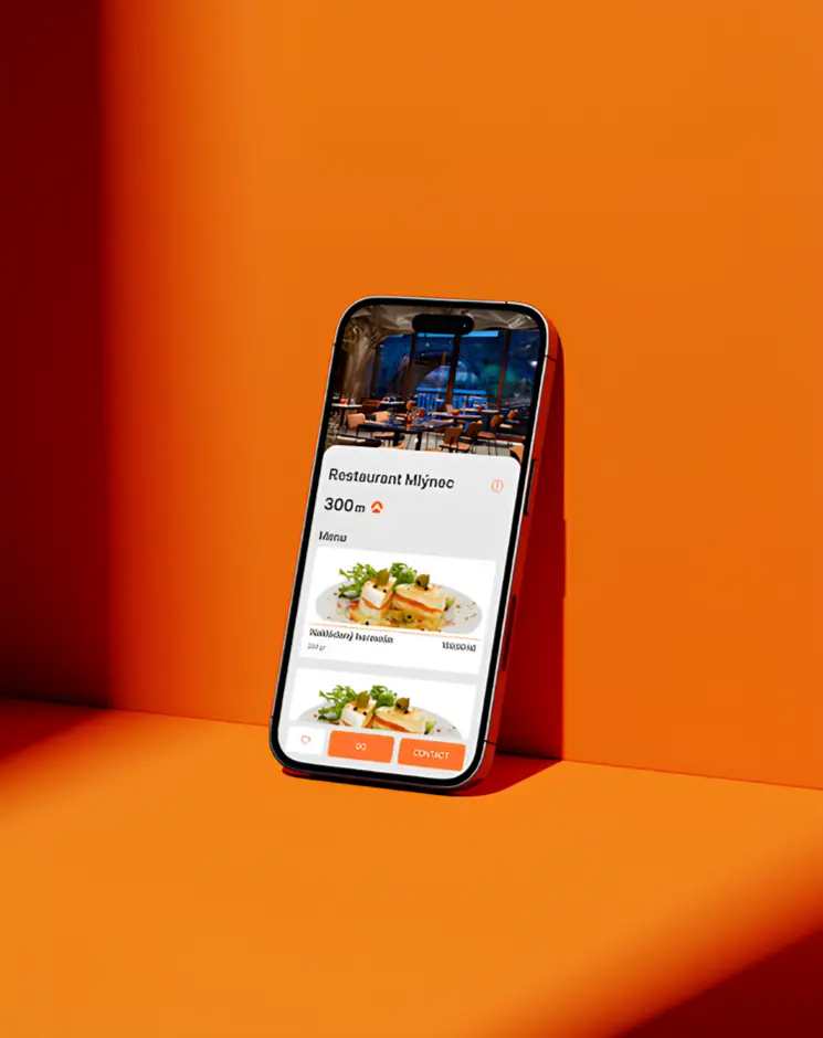 nearbi webová aplikace - screenshot denního menu restaurací